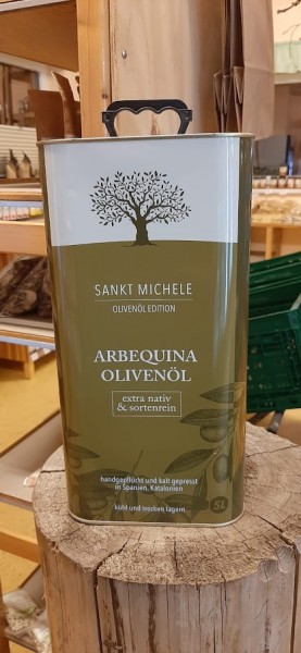 Arbequina Olivenöl Sankt Michele, Spanien - neue Ernte 2021!